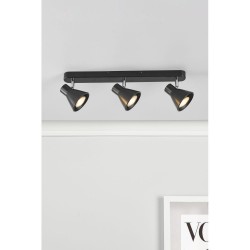 63730-003 Matt Black 3 Spotlights