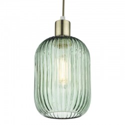 64915-003 - Shade Only - Ribbed Green Glass Shade 64915-003 - Shade Only - Ribbed Green Glass Shade