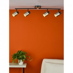 64920-003 Black & Brushed Nickel 4 Light Spotlights