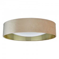 64927-003 Taupe Velvet 3 Light Flush with White Diffuser 