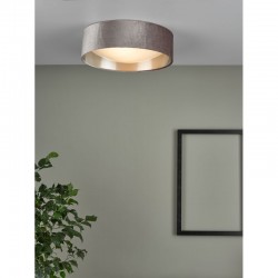 64931-003 Mink Velvet 2 Light Flush with White Diffuser 