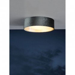 64932-003 Dark Grey Velvet 2 Light Flush with White Diffuser 
