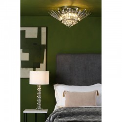 64934-003 Chrome 5 Light Semi Flush with Crystal