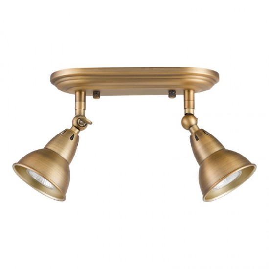 64938-003 Aged Brass 2 Light Spotlights