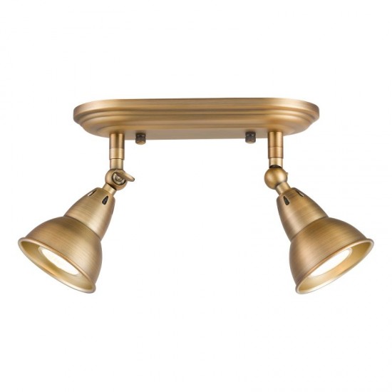 64938-003 Aged Brass 2 Light Spotlights