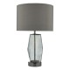 64941-003 Smoky Glass Touch Table Lamp with Grey Shade 64941-003 Smoky Glass Touch Table Lamp with Grey Shade