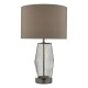 64941-003 Smoky Glass Touch Table Lamp with Grey Shade 64941-003 Smoky Glass Touch Table Lamp with Grey Shade