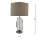 64941-003 Smoky Glass Touch Table Lamp with Grey Shade 64941-003 Smoky Glass Touch Table Lamp with Grey Shade