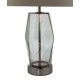 64941-003 Smoky Glass Touch Table Lamp with Grey Shade 64941-003 Smoky Glass Touch Table Lamp with Grey Shade