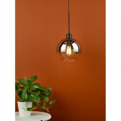 64951-003 Black Pendant with Mirrored Ombre Glass