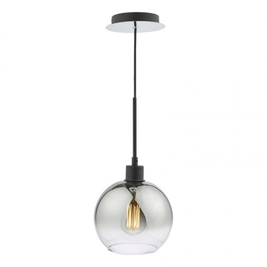 64951-003 Black Pendant with Mirrored Ombre Glass