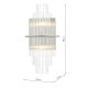 64953-003 Polished Chrome Wall Lamp with Clear Glass Rods