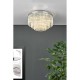64956-003 Chrome 5 Light Flush with Clear Glass Rods 64956-003 Chrome 5 Light Flush with Clear Glass Rods