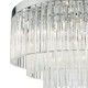 64956-003 Chrome 5 Light Flush with Clear Glass Rods 64956-003 Chrome 5 Light Flush with Clear Glass Rods