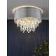 64966-003 Crystal 4 Light Ceiling Lamp with Grey Shade