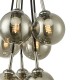 64990-003 Chrome 7 Light Cluster Pendant with Smoked Mirrored Glasses