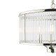 65007-003 Polished Nickel 3 Light Pendant with Clear Glass Rods