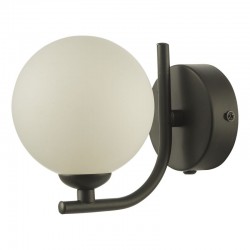 65014-003 Black Wall Lamp with White Glass 65014-003 Black Wall Lamp with White Glass
