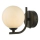 65014-003 Black Wall Lamp with White Glass