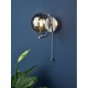 65015-003 Chrome Wall Lamp with Smoky Glass