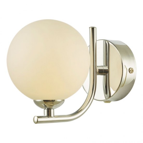 65016-003 Chrome Wall Lamp with White Glass