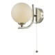 65016-003 Chrome Wall Lamp with White Glass