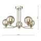 65019-003 Polished Chrome 5 Light Ceiling Lamp with Smoky Glasses