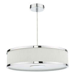 65038-003 Polished Chrome 3 Light Pendant with Cotton Shade & Diffuser