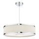 65038-003 Polished Chrome 3 Light Pendant with Cotton Shade & Diffuser