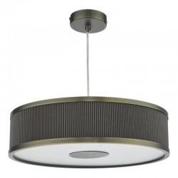 65039-003 Antique Brass 3 Light Pendant with Cotton Shade & Diffuser 65039-003 Antique Brass 3 Light Pendant with Cotton Shade & Diffuser