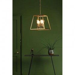 65045-003 Natural Brass 4 Light Lantern Pendant
