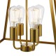 65045-003 Natural Brass 4 Light Lantern Pendant