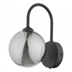65051-004 Black Wall Lamp with Mirror Smoked Glass