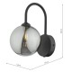 65051-004 Black Wall Lamp with Mirror Smoked Glass 65051-004 Black Wall Lamp with Mirror Smoked Glass