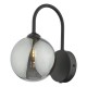 65051-004 Black Wall Lamp with Mirror Smoked Glass 65051-004 Black Wall Lamp with Mirror Smoked Glass
