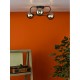 65053-004 Black 3 Light Ceiling Lamp with Mirror Smoked Glasses 65053-004 Black 3 Light Ceiling Lamp with Mirror Smoked Glasses