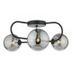 65053-004 Black 3 Light Ceiling Lamp with Mirror Smoked Glasses 65053-004 Black 3 Light Ceiling Lamp with Mirror Smoked Glasses