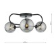 65053-004 Black 3 Light Ceiling Lamp with Mirror Smoked Glasses 65053-004 Black 3 Light Ceiling Lamp with Mirror Smoked Glasses
