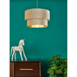 65066-004 - Shade Only - Taupe & Gold Velvet Shade 65066-004 - Shade Only - Taupe & Gold Velvet Shade