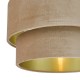 65066-004 - Shade Only - Taupe & Gold Velvet Shade