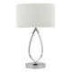 65069-004 Chrome Touch Table Lamp with Ivory Linen Shade 65069-004 Chrome Touch Table Lamp with Ivory Linen Shade