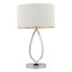 65069-004 Chrome Touch Table Lamp with Ivory Linen Shade 65069-004 Chrome Touch Table Lamp with Ivory Linen Shade
