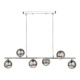 67821-003 Chrome 6 Light over Island Fitting with Smoked Mirrored Glasses