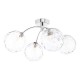 67826-003 Chrome 4 Light Semi Flush with Dimple Clear Glasses