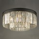 67863-003 Anthracite 6 Light Semi Flush with Crystal