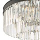 67863-003 Anthracite 6 Light Semi Flush with Crystal