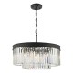 67869-003 Anthracite 6 Light Chandelier with Crystal