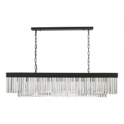 67864-003 Anthracite 6 Light over Island Fitting with Crystal 67864-003 Anthracite 6 Light over Island Fitting with Crystal