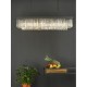 67864-003 Anthracite 6 Light over Island Fitting with Crystal