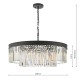 67870-003 Anthracite 8 Light Chandelier with Crystal